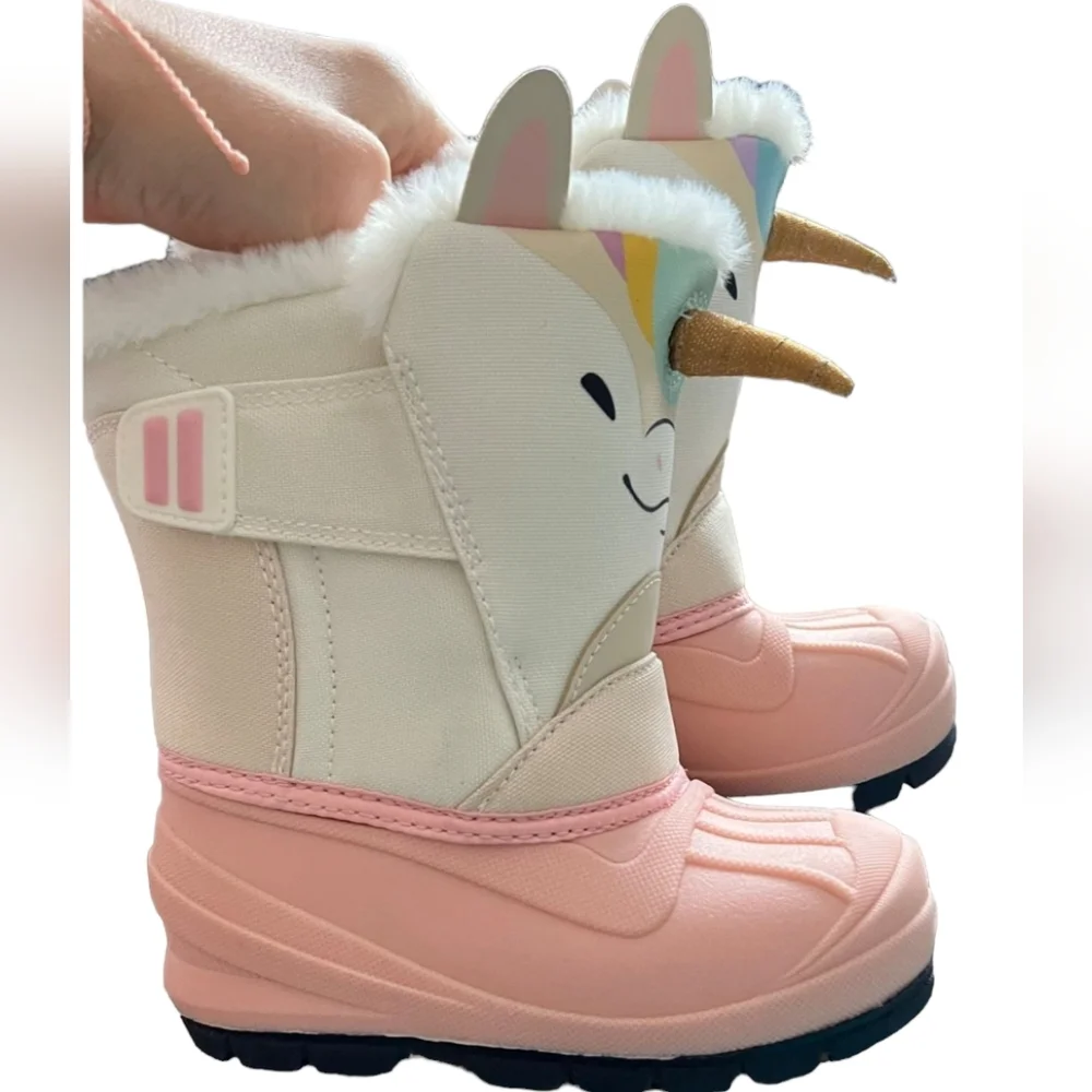 Cat & Jack Toddler Girls Unicorn Snow Boots